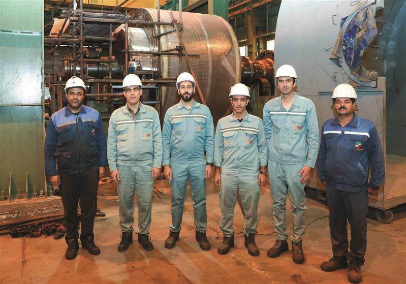 تراشكاری موفقیت‌آمیز كلكتور آرمیچر 60 تنی در كارگاه برق تعمیرگاه مركزی